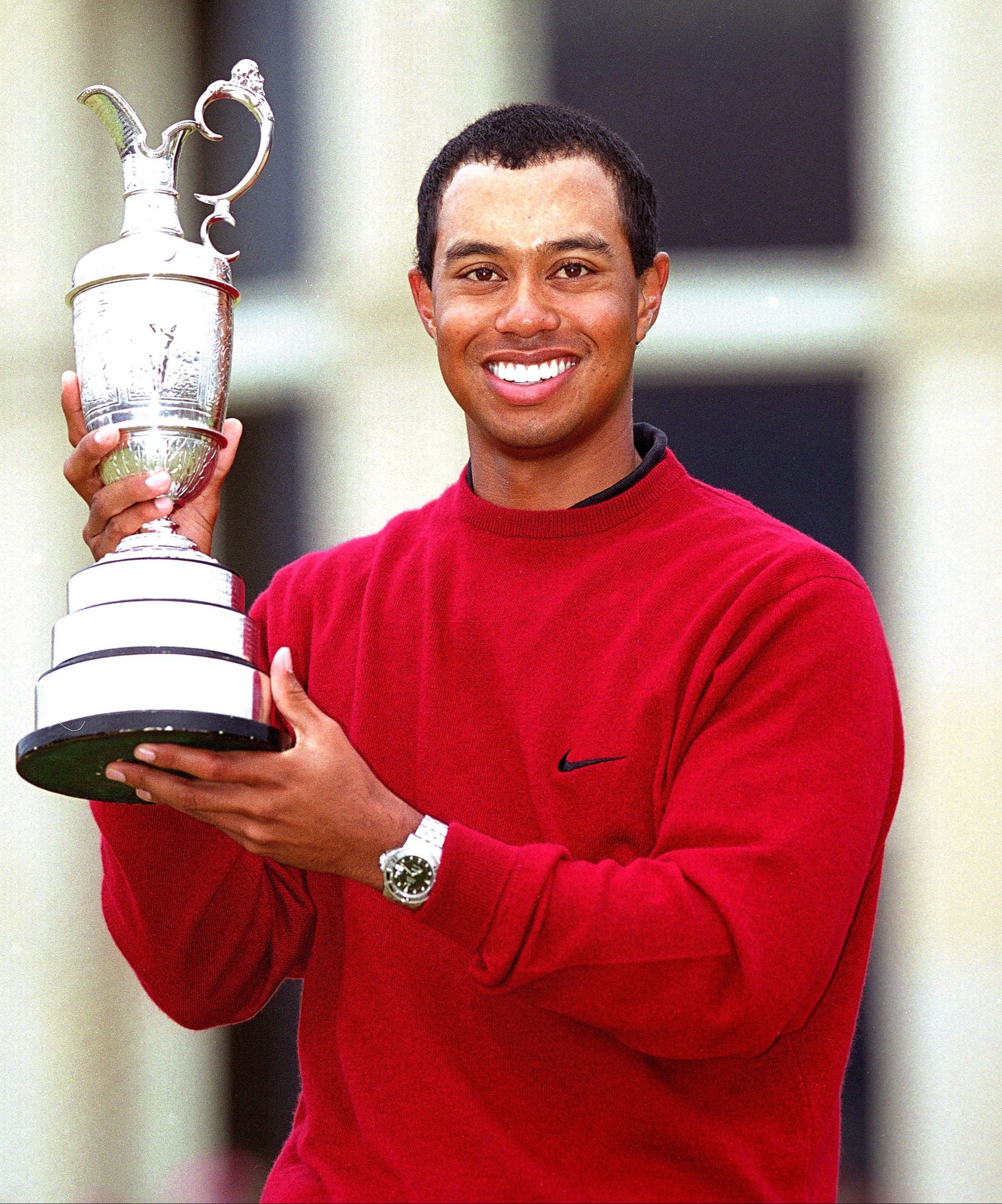 Rankin was with Tiger Woods' group during his 2000 Open Championship win. (Andrew Redington /Allsport)