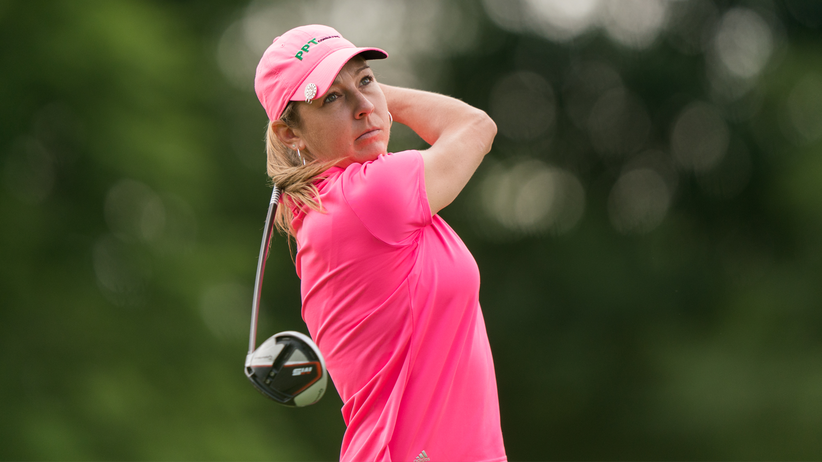 Grier competing in the 2019 KPMG Women's PGA Championship at Hazeltine Golf Club.