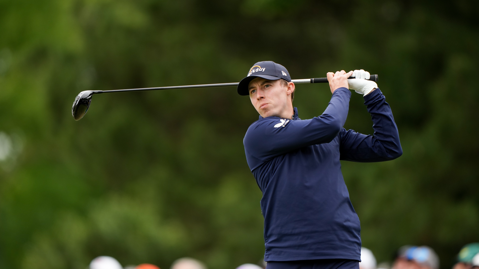 Matt Fitzpatrick of England hits his shot from the seventh tee during the third round of the 2022 PGA Championship