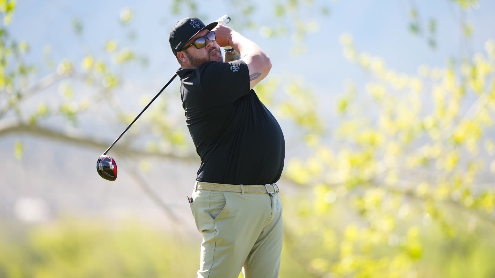 Ben Kern hits his tee shot during the 2023 PGA Professional Championship in Santa Ana Pueblo, New Mexico. (Photo by Darren Carroll/PGA of America)