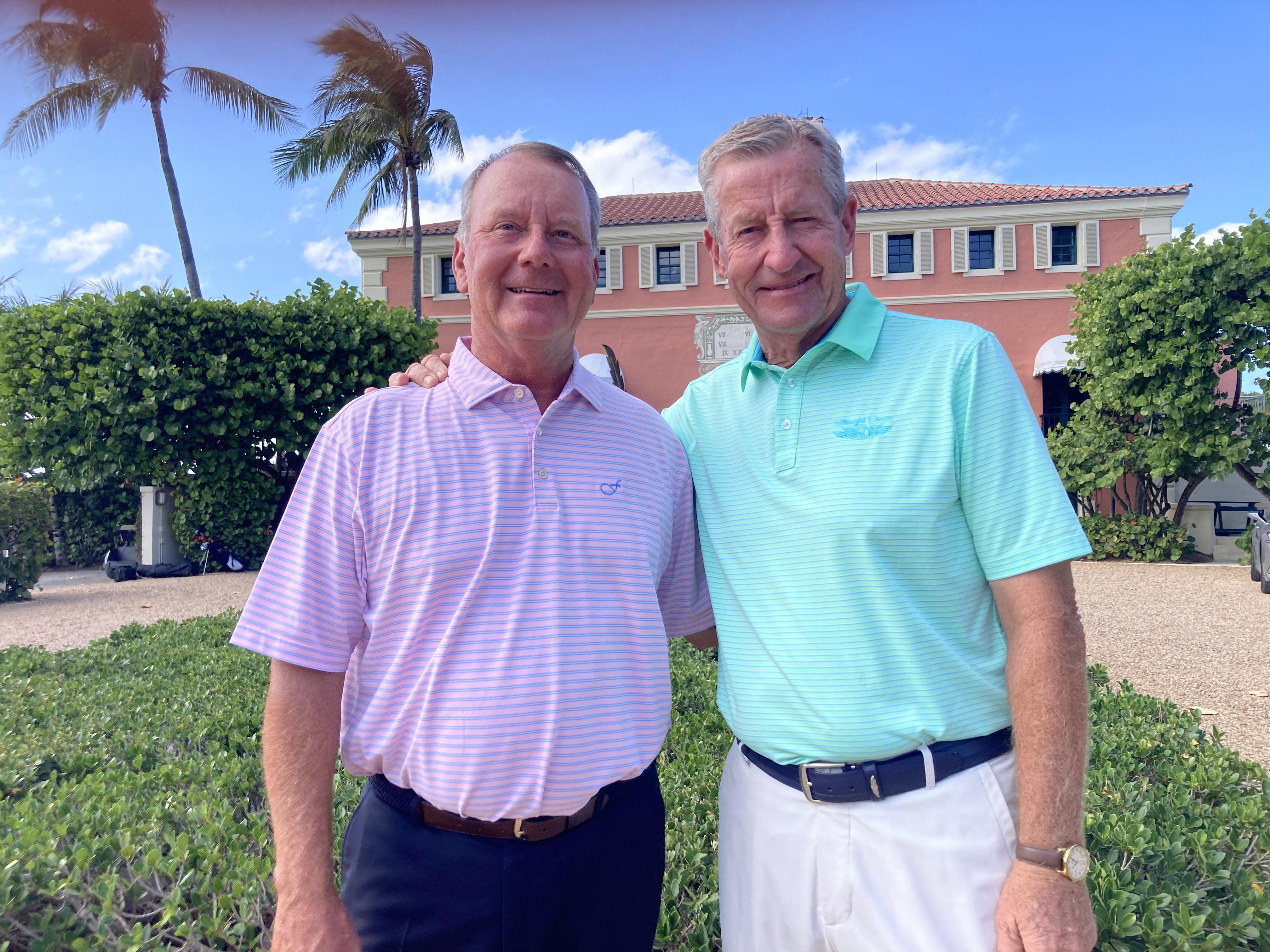 Druga with mentor Bob Ford at Seminole Golf Club.