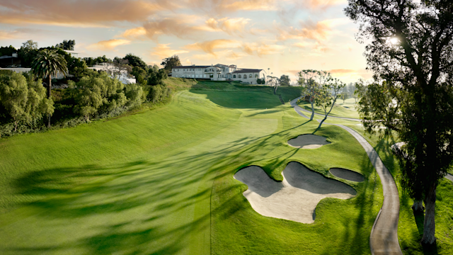 The 18th Hole of The Riviera Country Club in the Pacific Palisades, Calif. on Monday, May 19, 2025. (Copyright USGA/Bill Hornstein)