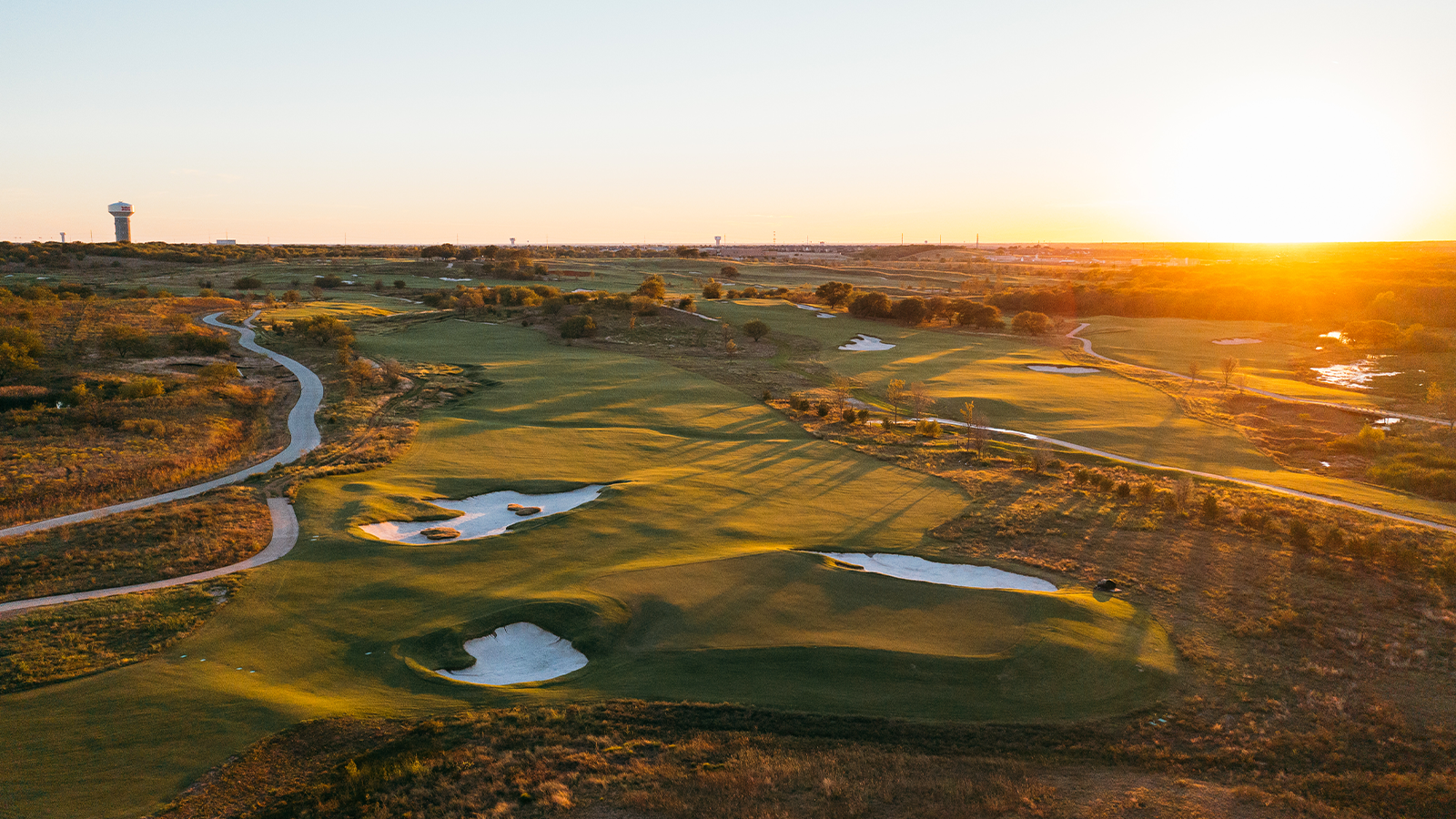 The sun shines on the sixth hole on the East course at PGA Frisco. (Photo by Matt Hahn/PGA of America)