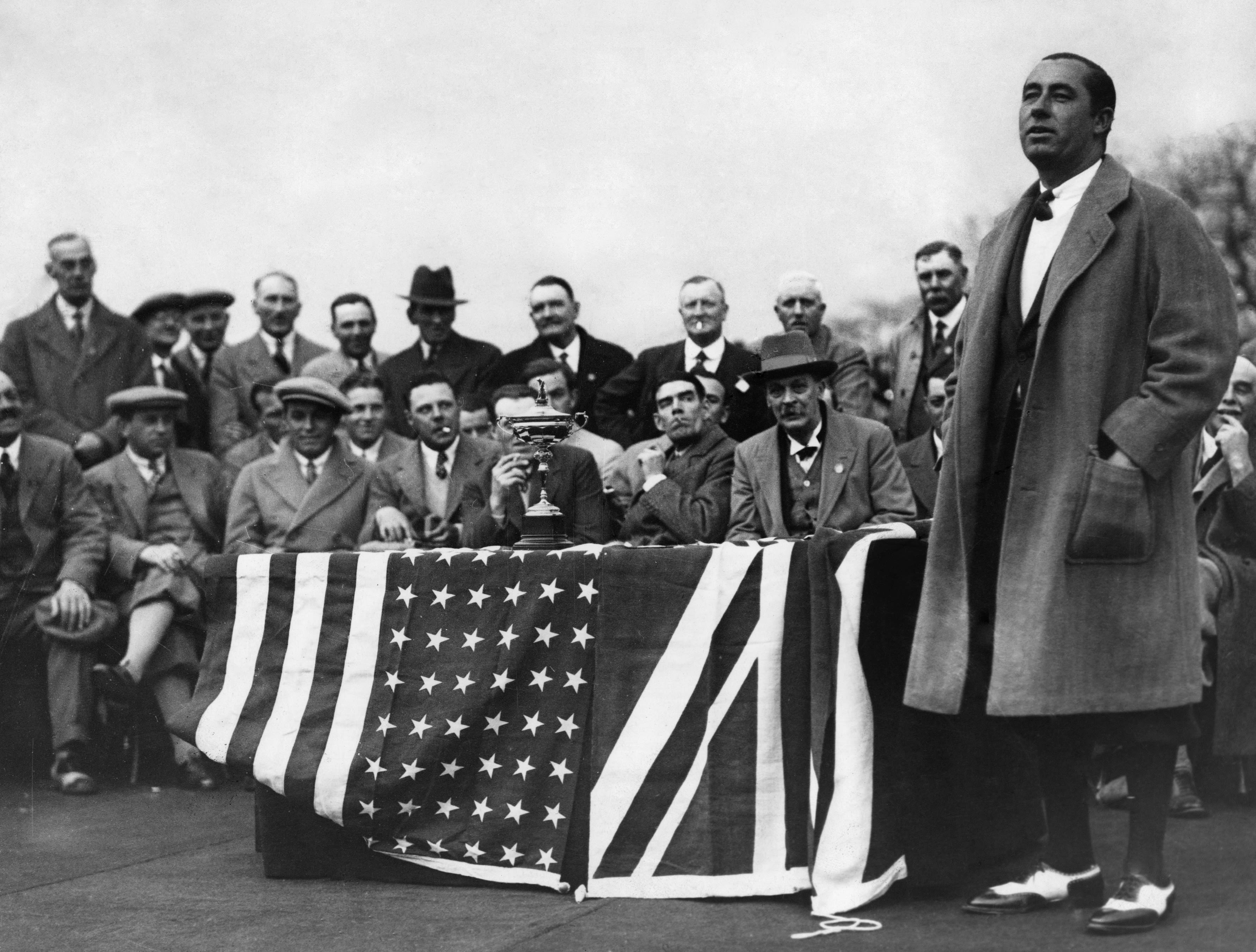 Walter Hagen at the 1927 Ryder Cup, won by the United States.