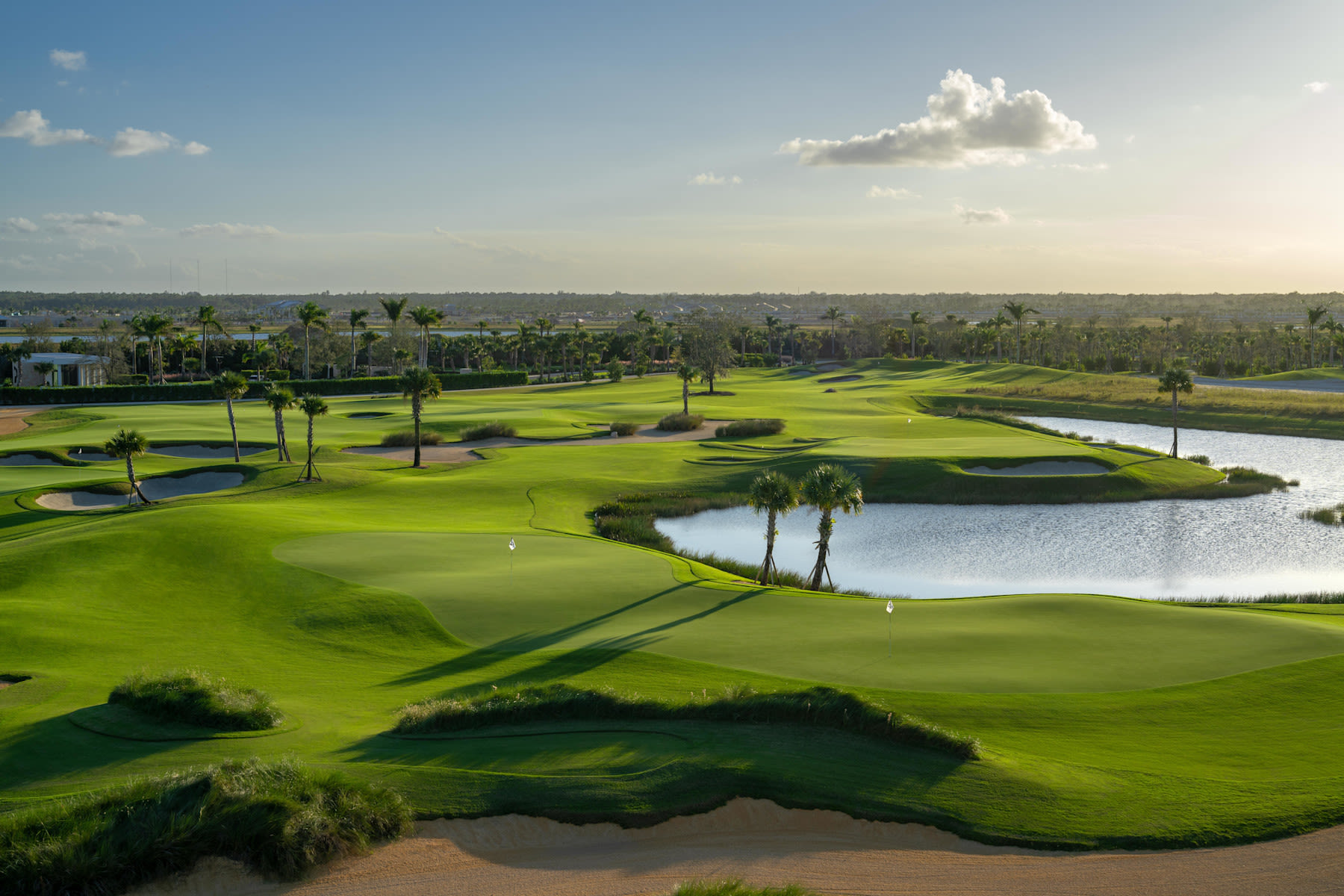 The third and fourth holes on the Panther9 par-3 course.