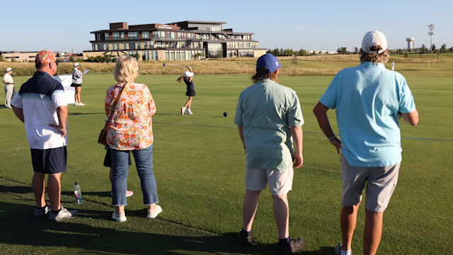 Families take in a Drive, Chip and Putt contest at PGA Frisco.