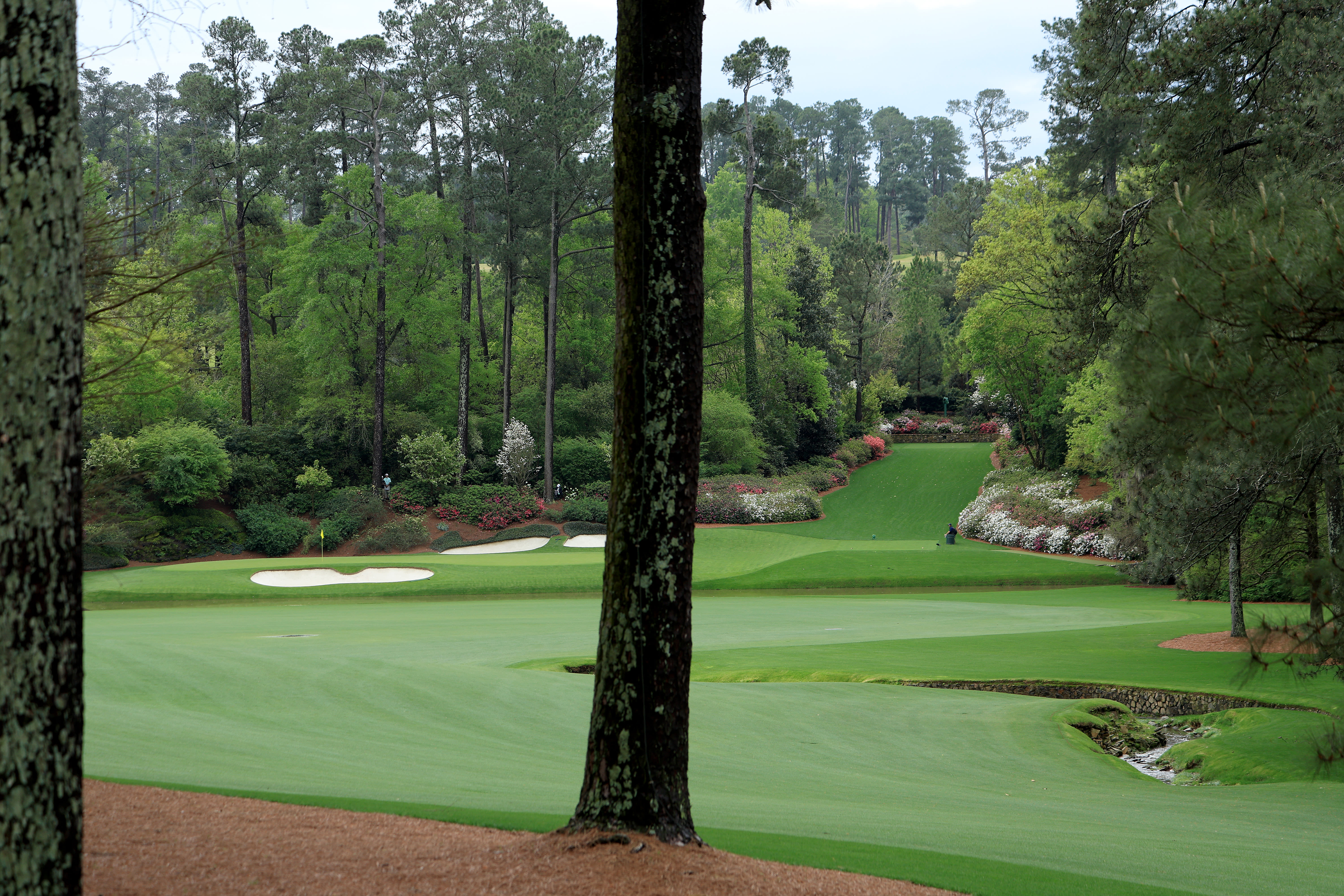 The new tee on No. 13 (top right) adds intrigue to Amen Corner. (David Cannon/Getty Images)