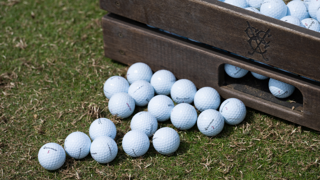Golf balls during a practice round for the 2022 KPMG Women's PGA Championship at Congressional Country Club on June 21, 2022 in Bethesda, Maryland. (Photo by Matthew Harris/PGA of America)