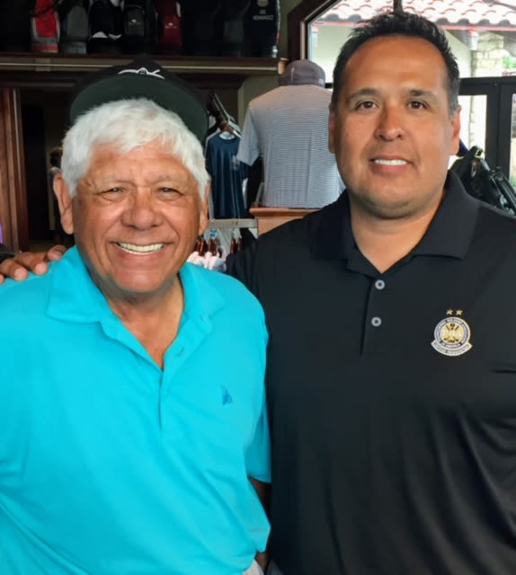 Hernandez with Lee Trevino