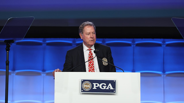 PGA of America President John Lindert during the 106th PGA Annual Meeting at JW Marriott Phoenix Desert Ridge Resort & Spa on Thursday, November 3, 2022 in Phoenix, Arizona. (Photo by Sam Greenwood/PGA of America)