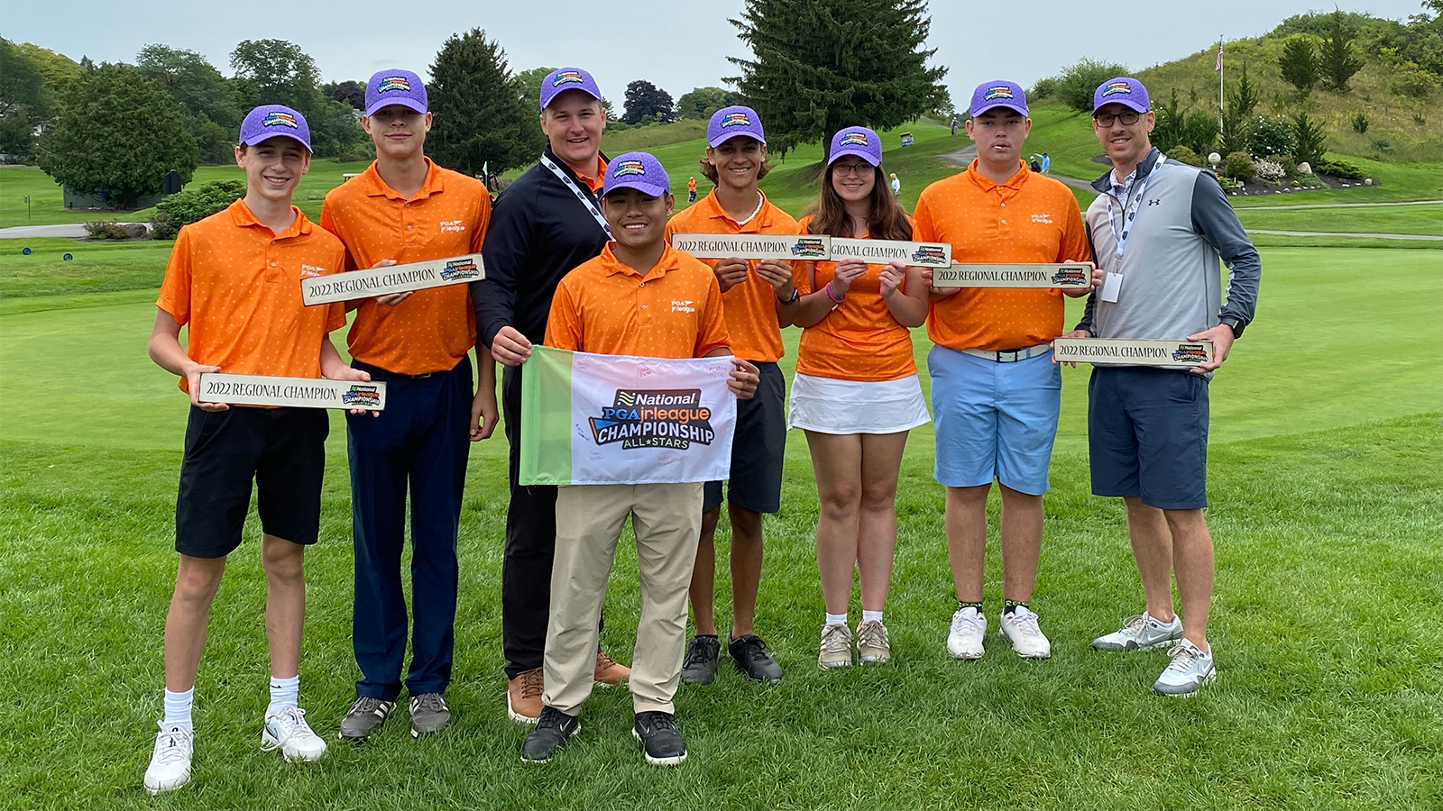 The Glen Oak All-Stars are the 17u Champions at the Region 2 National Car Rental PGA Jr. League Regional Championship at Drumlins Country Club in Syracuse, NY. 