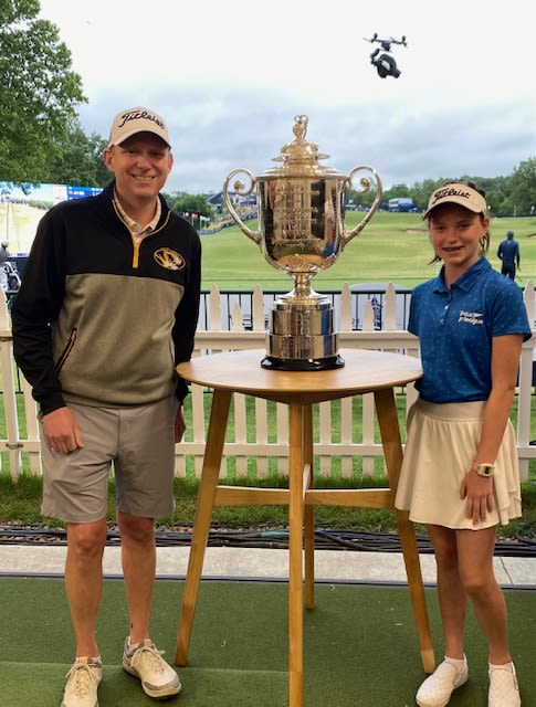 Shelby and Olivia Neal at the 2022 PGA Championship.