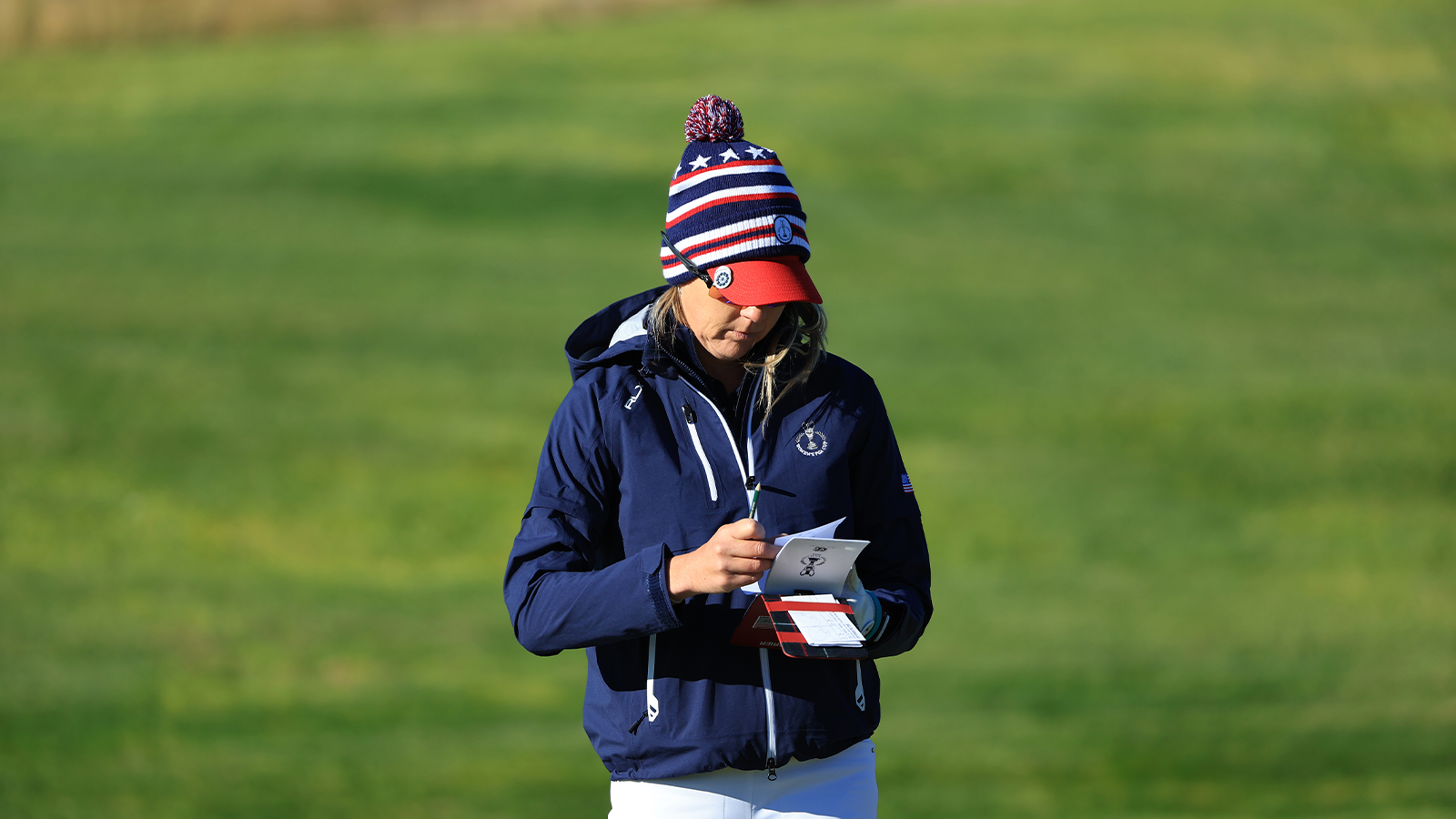 Ashley Grier of Team USA during a practice round for the 2nd PGA Women's Cup at Twin Warriors Golf Club on Tuesday, October 25, 2022 in Santa Ana Pueblo, New Mexico. (Photo by Sam Greenwood/PGA of America)