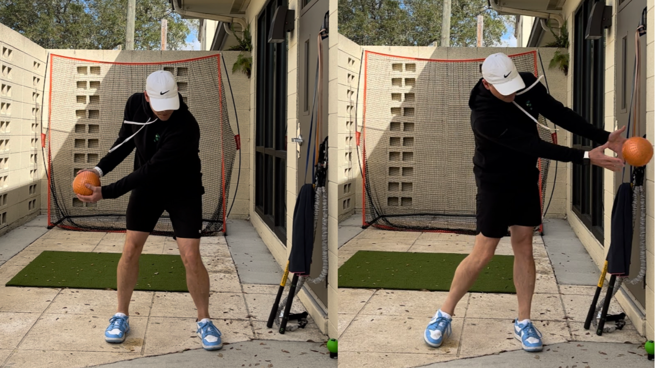 Medicine ball throws can be a great way to increase your swing speed. 