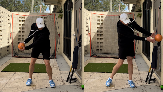 Medicine ball throws can be a great way to increase your swing speed.