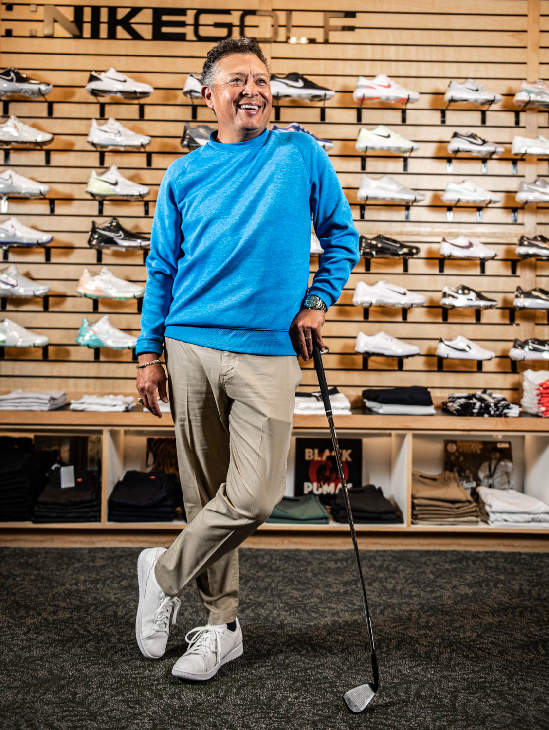Tony Martinez, PGA, stands in his golf shop at Keeton Park Golf Course. (Photo by Ryan Lochhead)