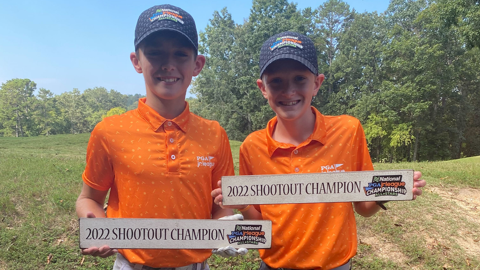 The 13U Shootout Champions at the National Car Rental PGA Jr. League Regional at WindStone Golf Club in Ringgold, Georgia.