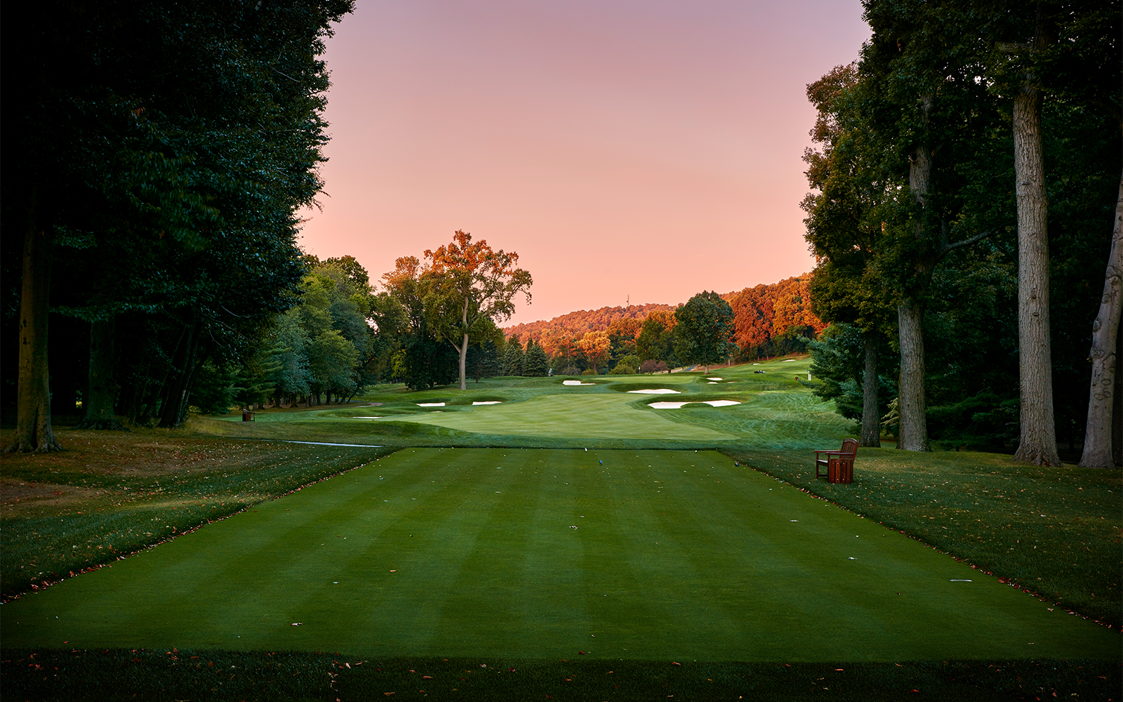 A view of the fifth hole at the Baltusrol Golf Club in Springfield, NJ. (Photo by Gary Kellner)