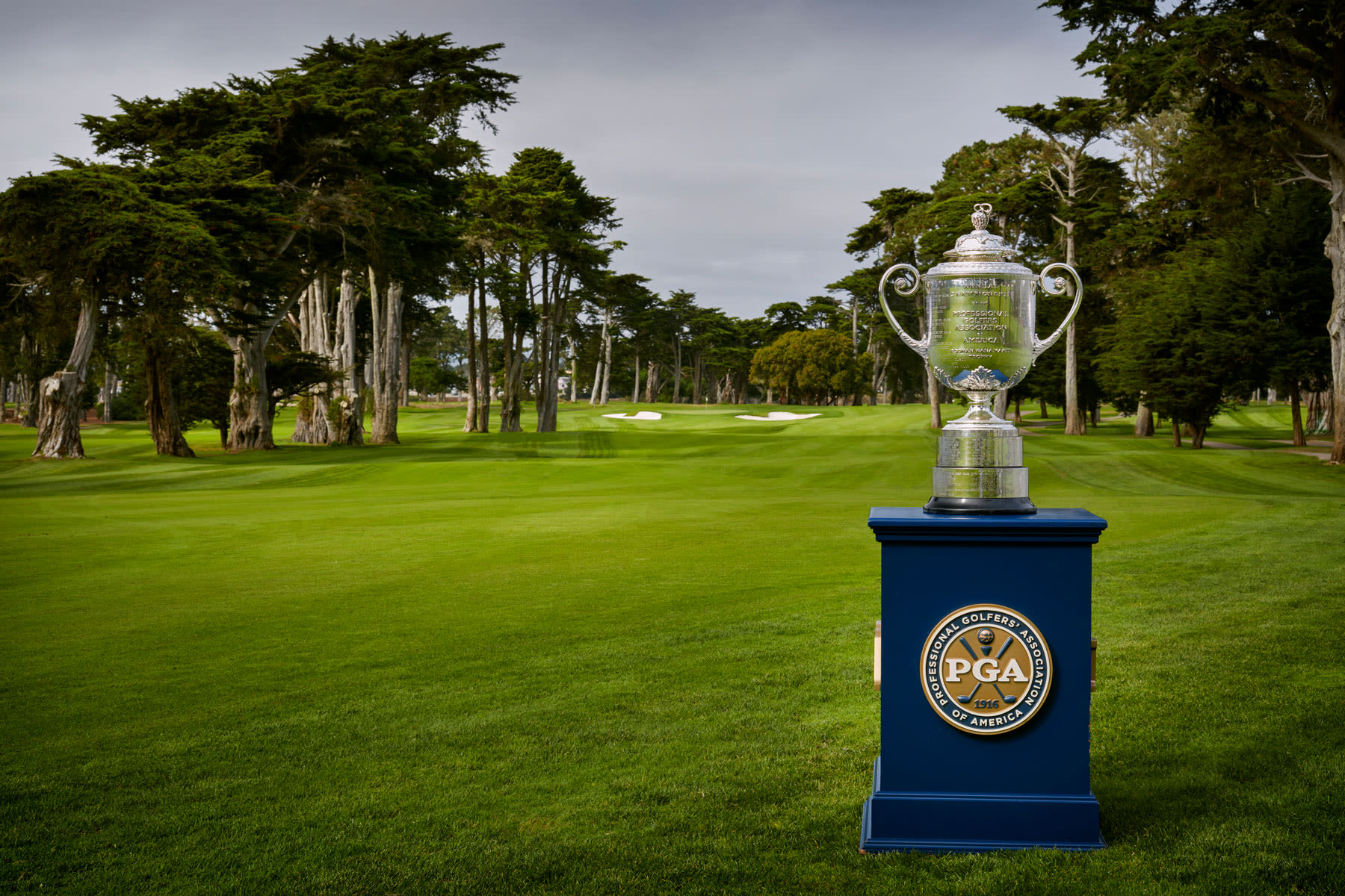 The Wanamaker Trophy at Harding Park.