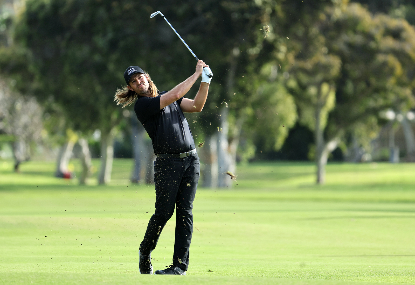 Aaron Baddeley of Australia plays his shot during the final round of the Sony Open in Hawaii at Waialae Country Club on January 15, 2023 in Honolulu, Hawaii. (Photo by Andy Lyons/Getty Images)