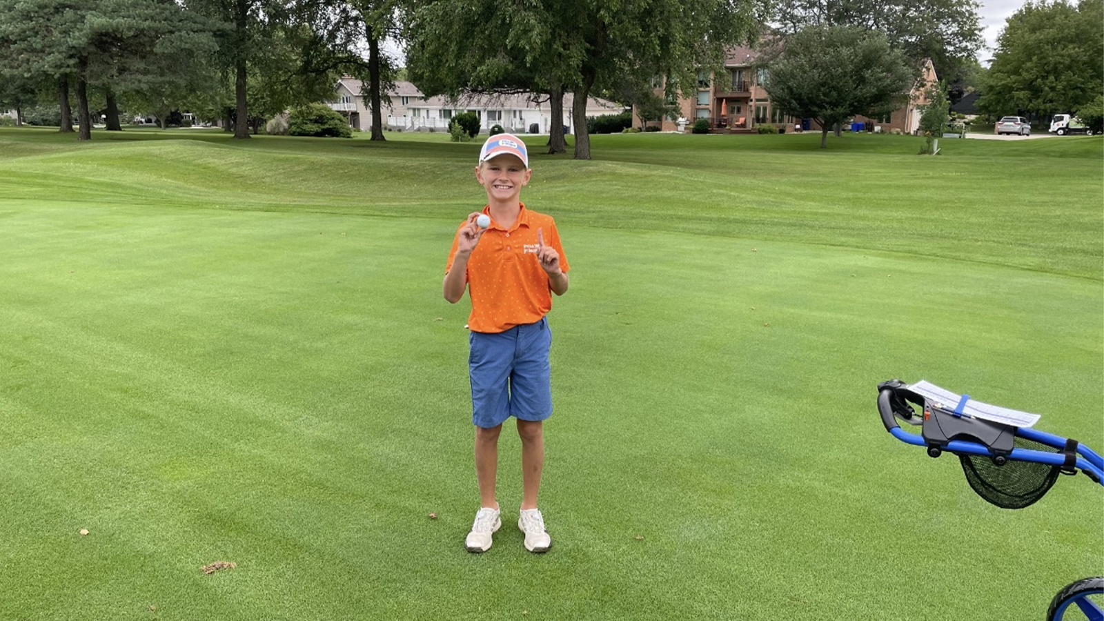 Carter Dingel made an ACE on the 8th hole at Sunnyside Golf & Country Club during the Iowa PGA Section PGA Jr. League Sub-Regional Competitions.