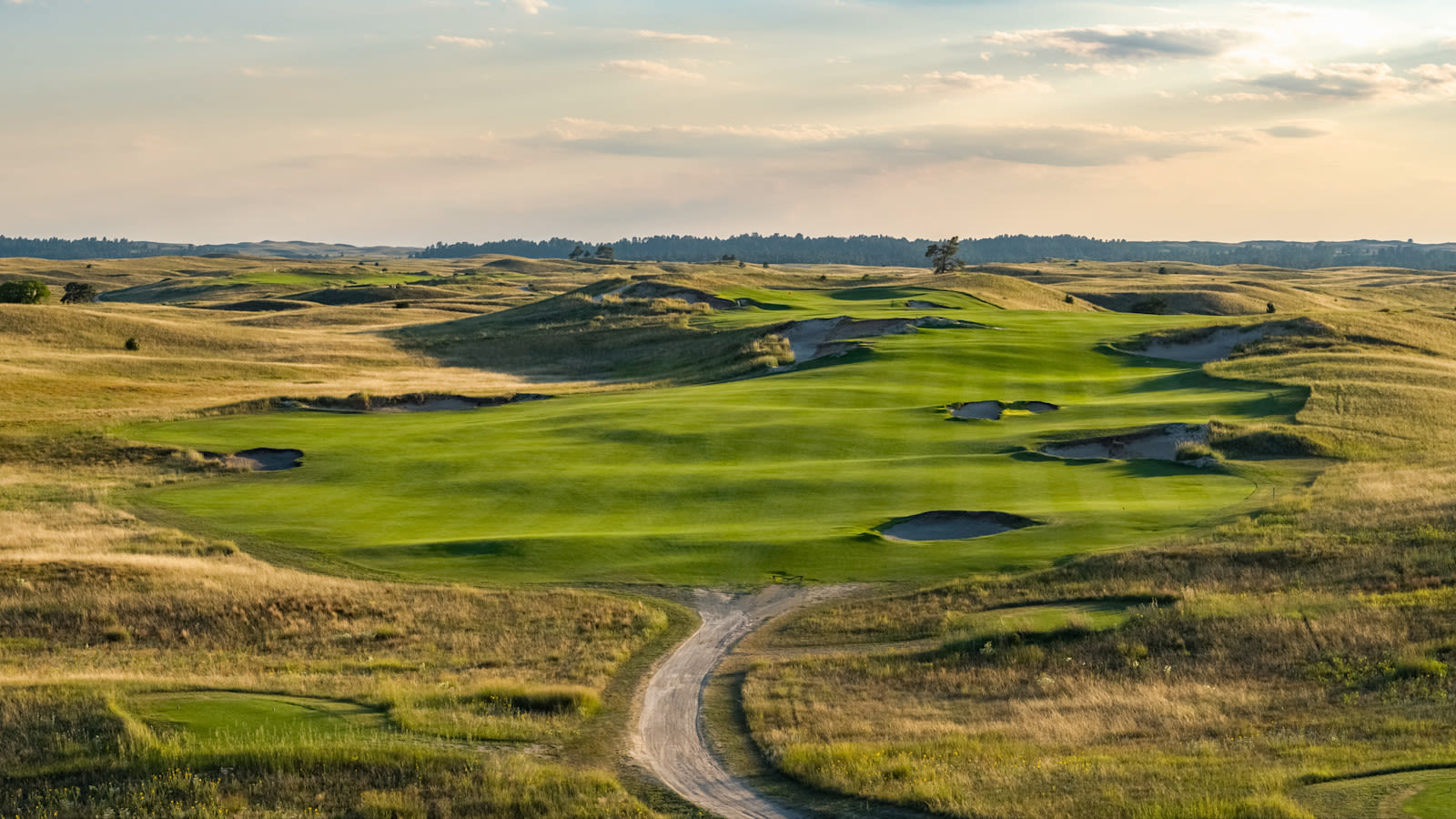 The sprawling Dunes Course at Prairie Club.
