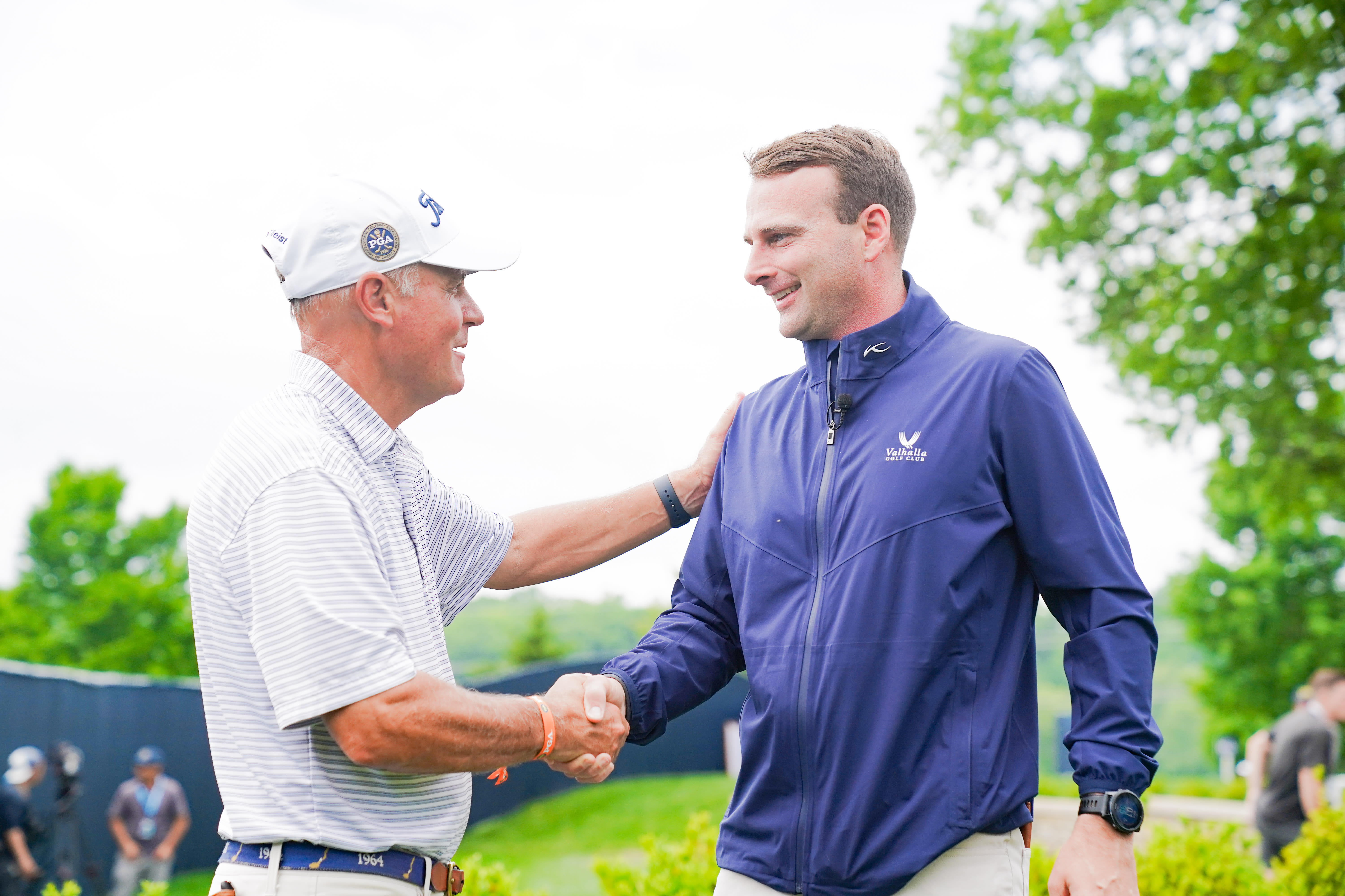 PGA Member Kyle Cramer (right), now the Head Professional at Valhalla Golf Club, credits Pancake for his amazing mentorship. 