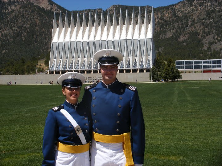 Whitney with his wife, Jess, at Air Force Academy graduation in 2010.