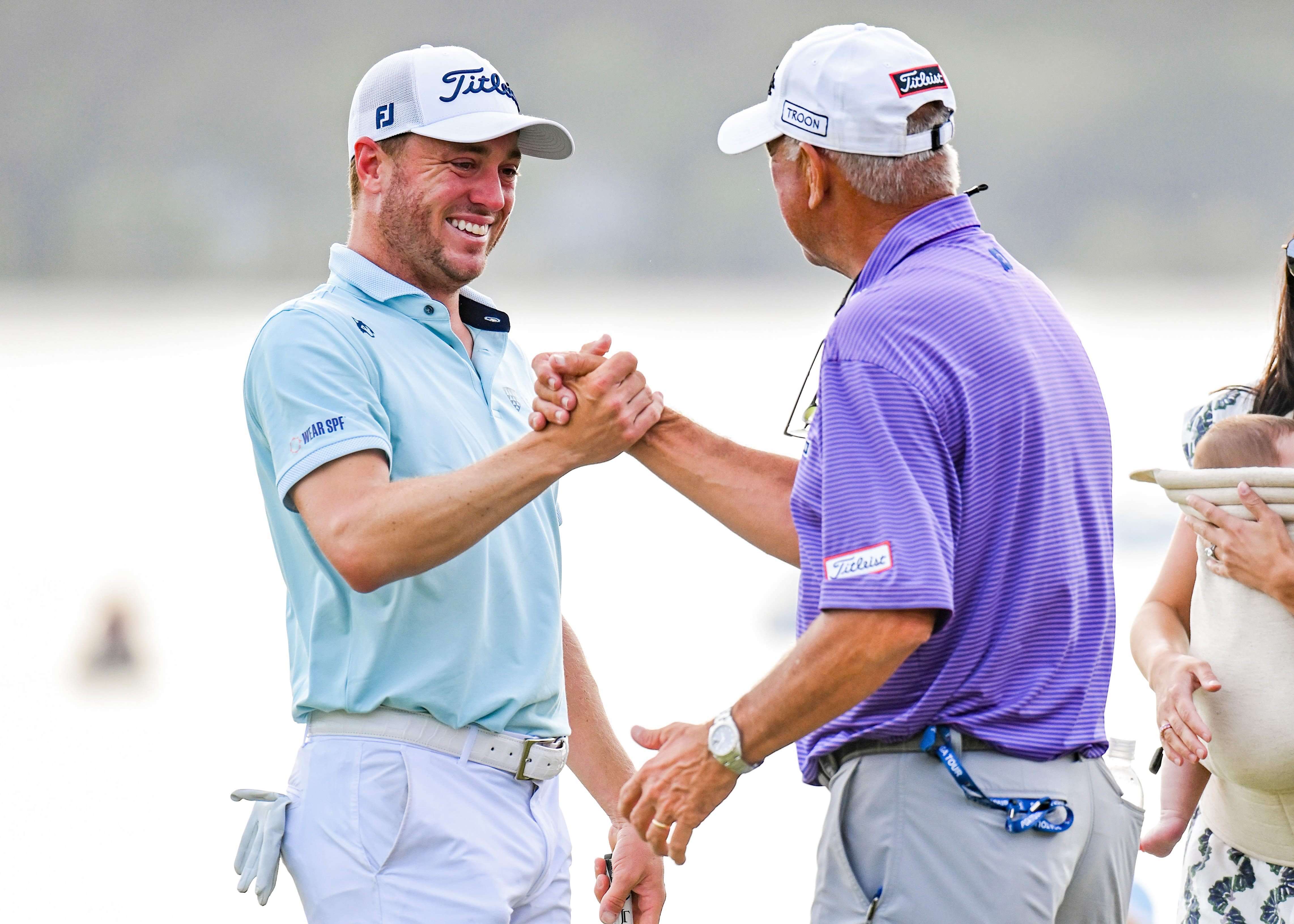 Justin Thomas and his father Mike Thomas, PGA