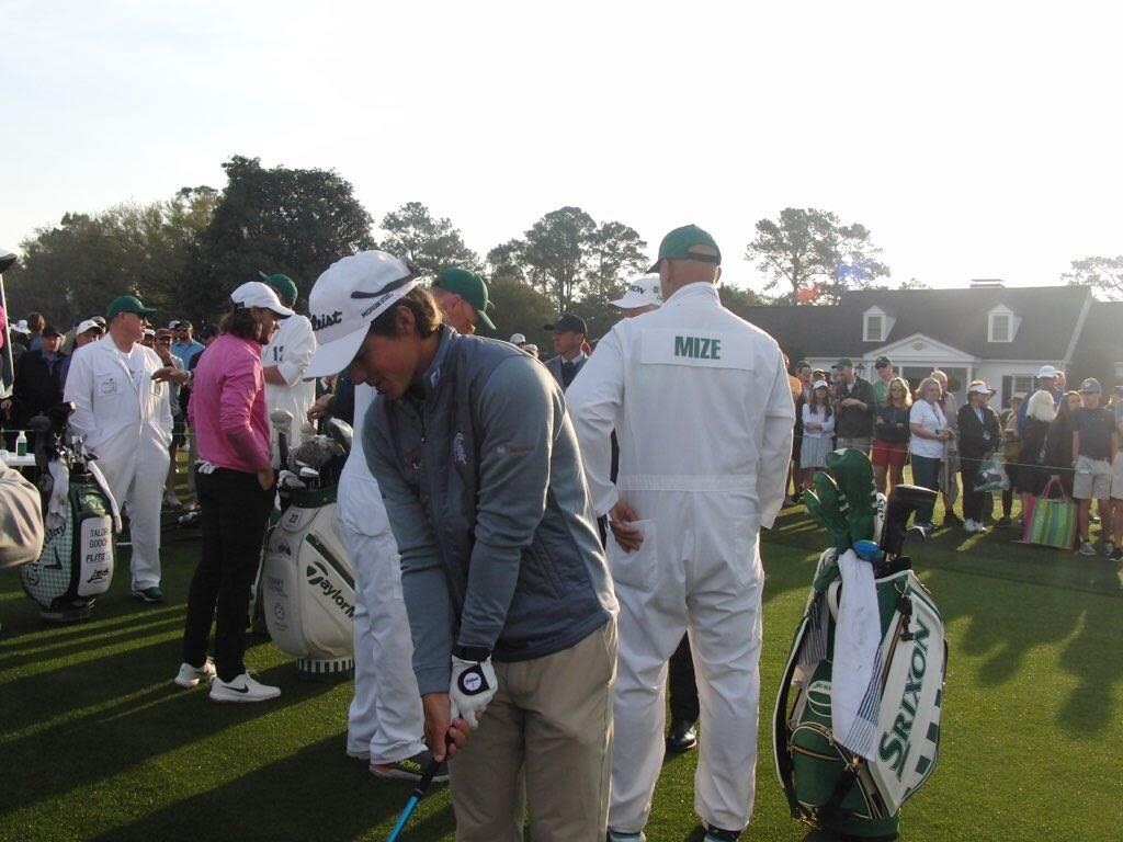 PGA Coach Brian Cairns' Student James Piot getting ready to tee off. 