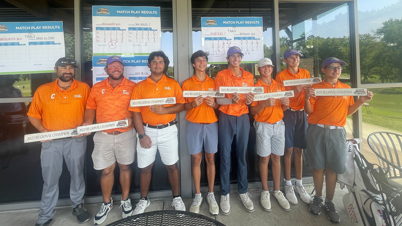 The 17u Champions from the PGA Jr. League Regional Championship at Firewheel Golf Park in Garland, Texas - River Place 1 All-Stars. 