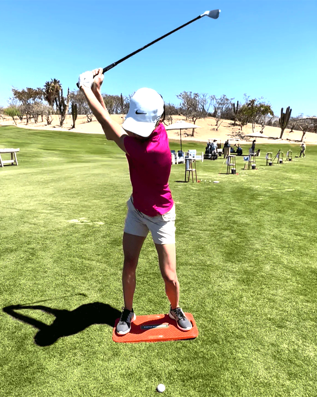 Try the Pressure Plate on the range to dial in your swing. (Photo courtesy of WhyGolf.com.)