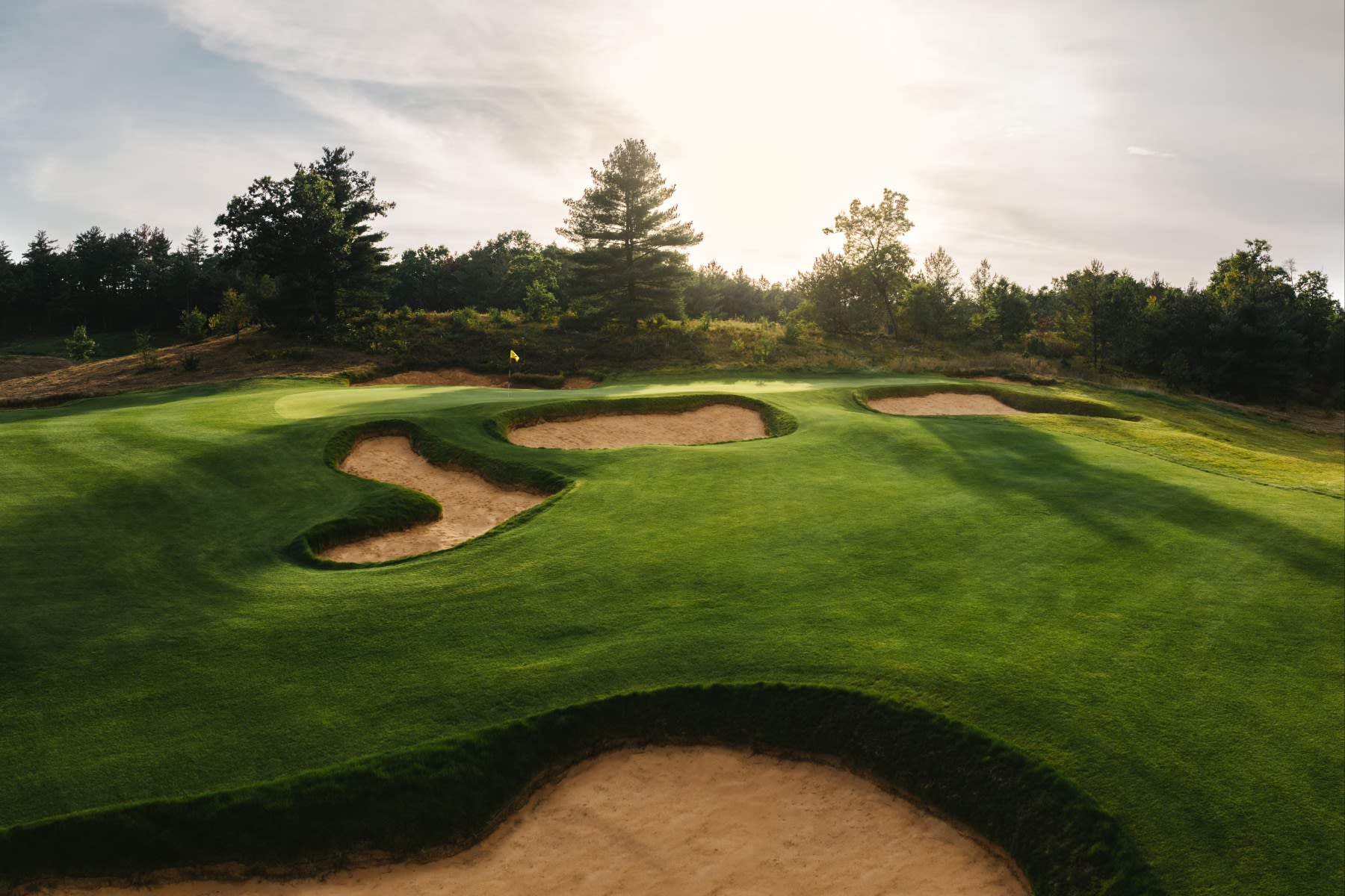 The sixth hole at Sedge Valley. (Brandon Carter/Sand Valley Golf Resort)