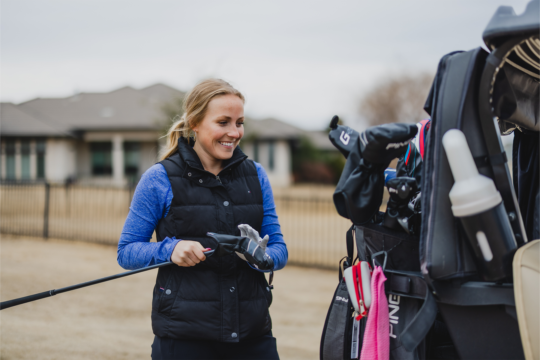 Layering is key when playing in the fall. (Photo by David Puente/PGA of America)