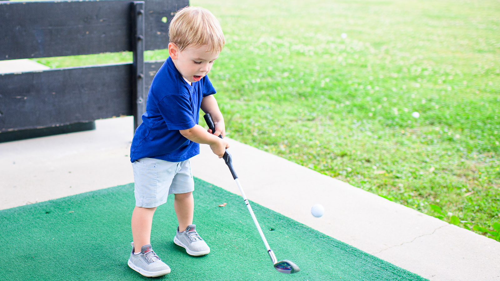 Golf is a family affair for the Williamsons, including their two year old son. 
