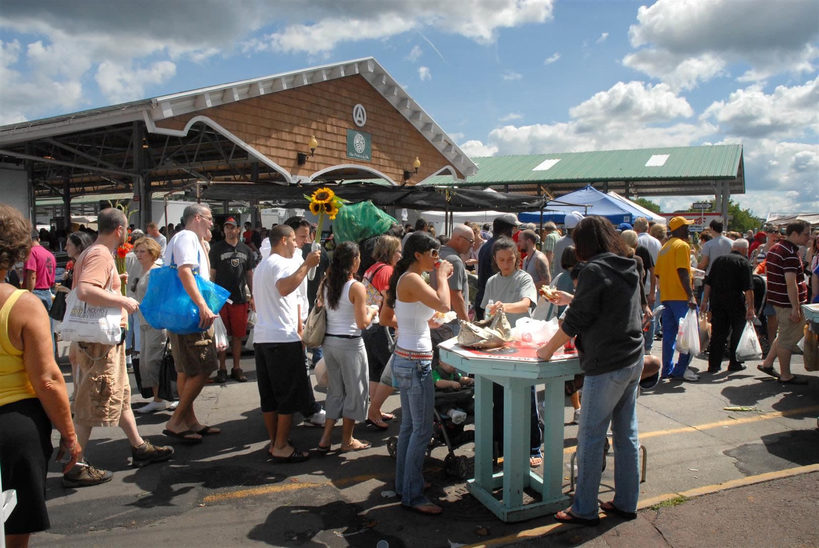 A busy day at the Rochester Public Market. (Evan Lowenstein)