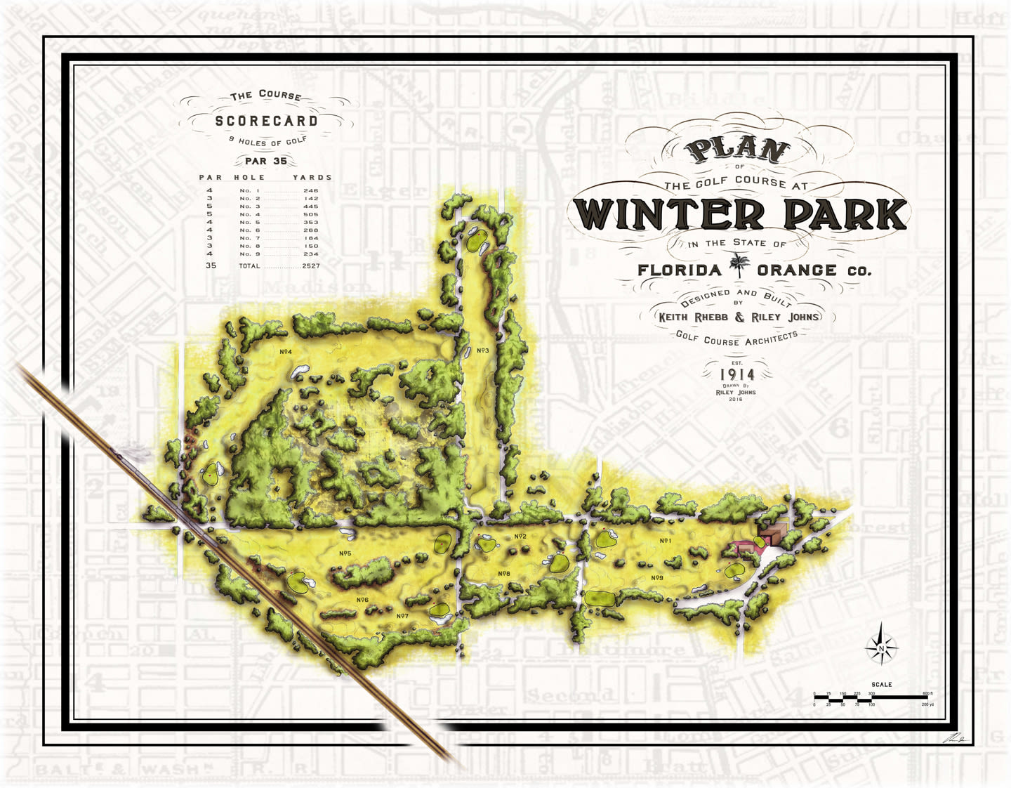 A map of the master plan for Winter Park 9. 