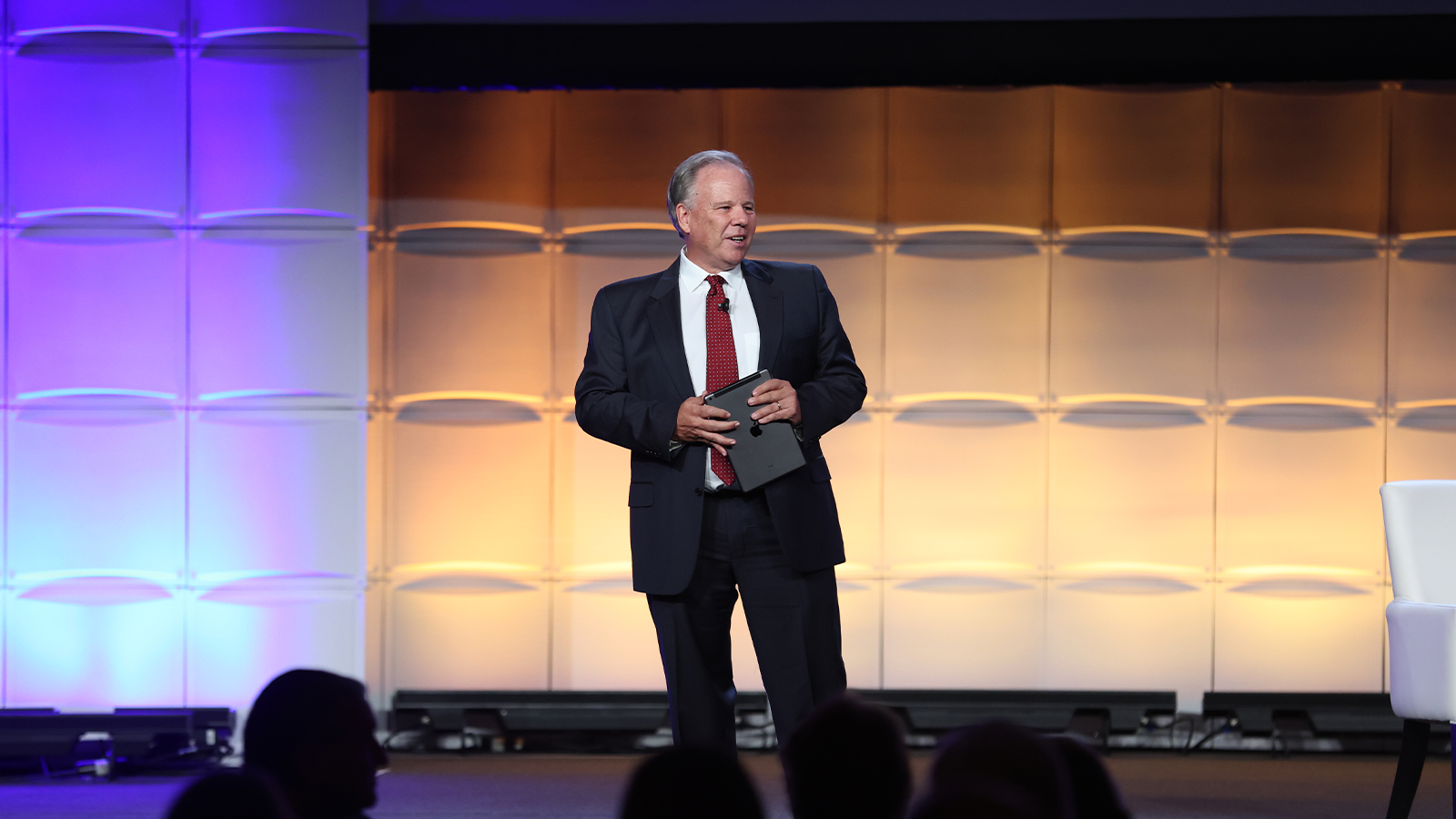 Master of Ceremonies, David Marr III during the 106th PGA Annual Meeting at JW Marriott Phoenix Desert Ridge Resort & Spa on Tuesday, November 1, 2022 in Phoenix, Arizona. (Photo by Sam Greenwood/PGA of America)