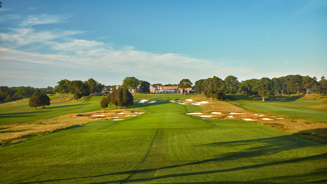 A view from the 18th hole of Bethpage State Park Black Course in Farmingdale, New York. (Photo by Gary Kellner/PGA of America)