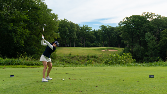 Julia Misemer, of Overland Park, Kansas delivered the low round of the day, firing an 8-under 64 that opened with three straight birdies and finished with a total of nine birdies in her opening round. 