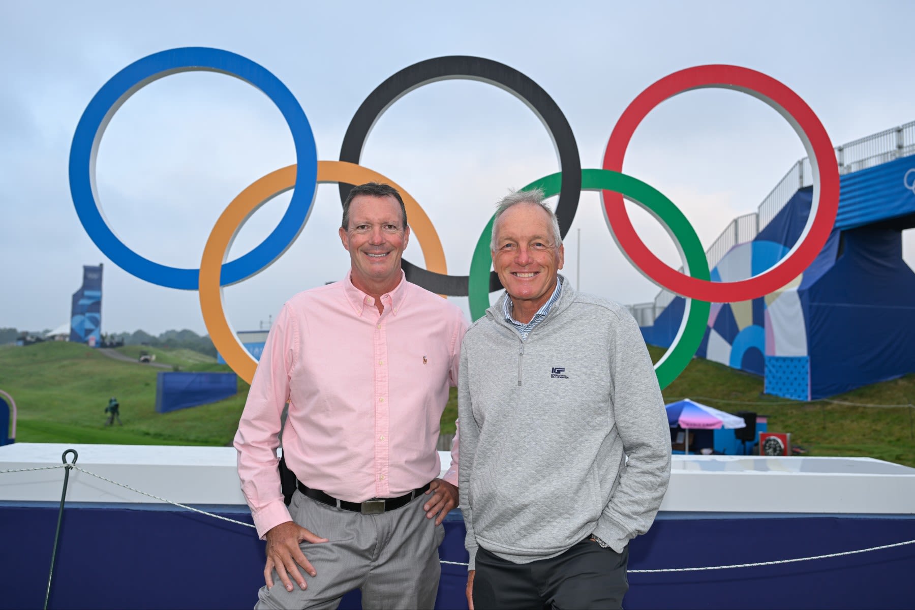 Haigh with PGA of America Golf Professional Mike Raby, who's onsite as a Rules Official.