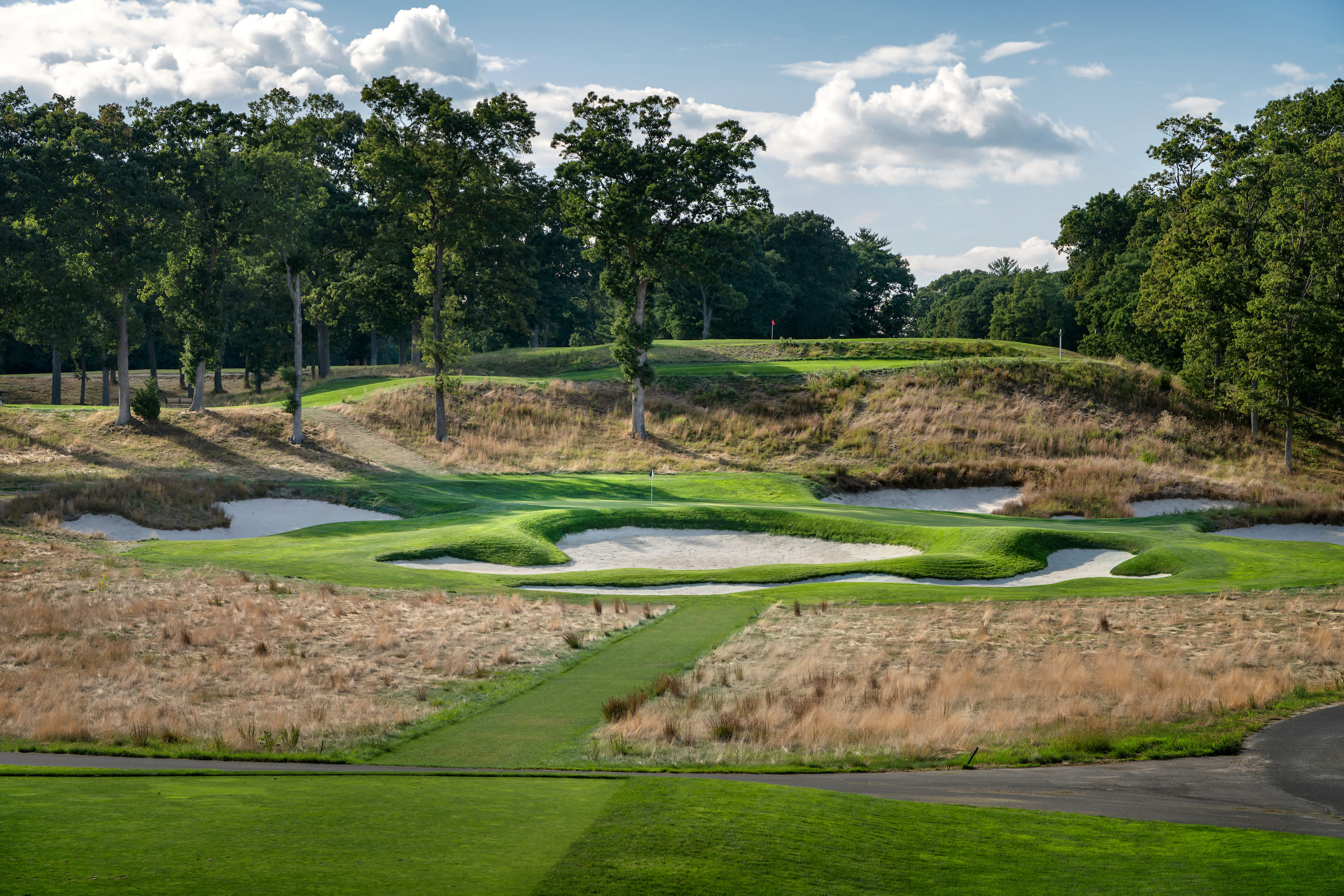 The 17th hole at Bethpage Black.
