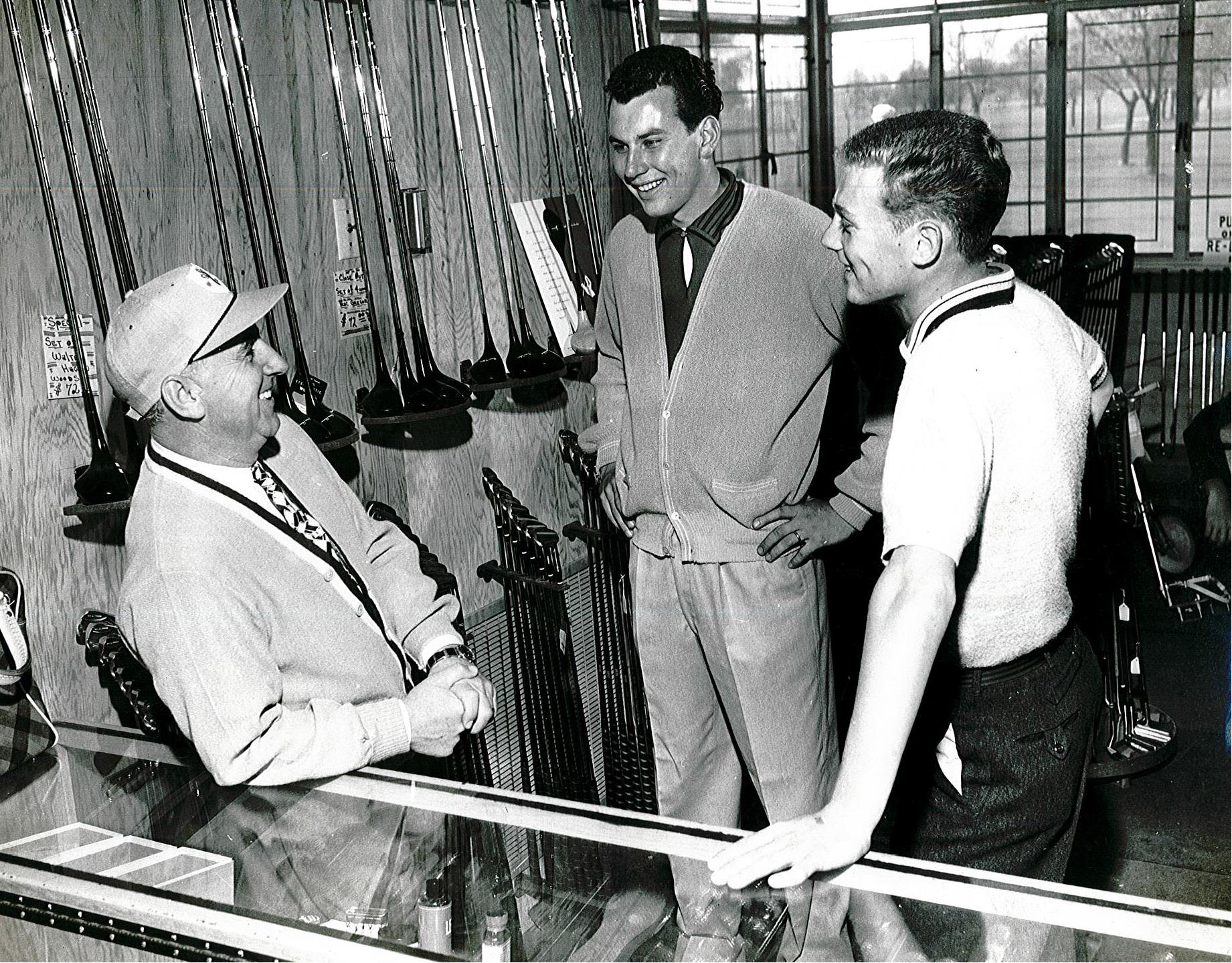 Morton Sr. (middle) during his early days as a PGA of America Golf Professional.