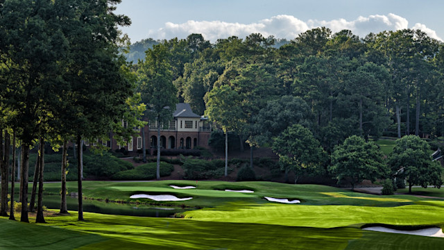 Hole 18 at Shoal Creek Club.