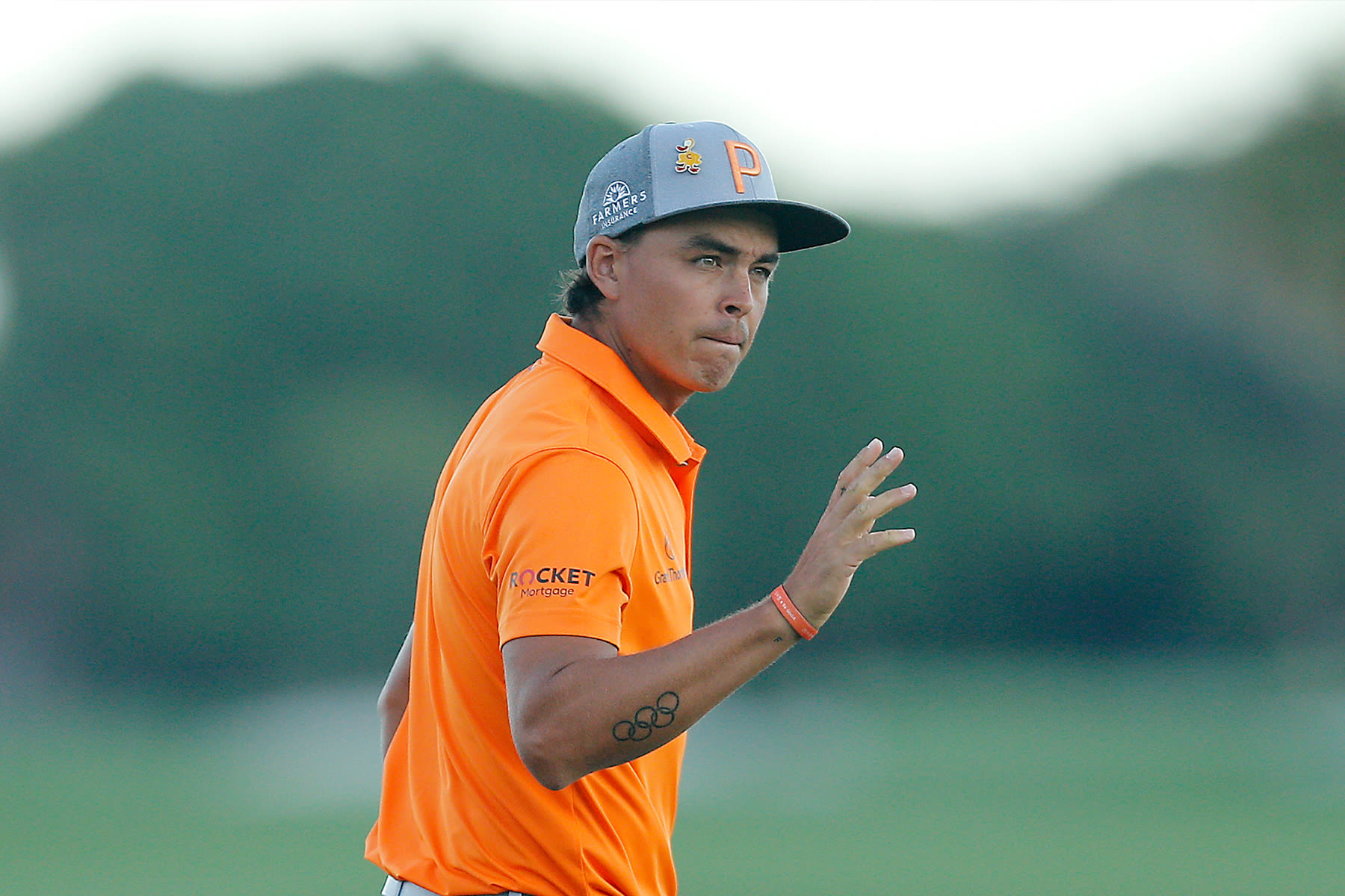 PALM BEACH GARDENS, FLORIDA - MARCH 03: Rickie Fowler reacts after a birdie putt on the 18th hole during the final round of the Honda Classic at PGA National Resort and Spa on March 03, 2019 in Palm Beach Gardens, Florida. (Photo by Michael Reaves/Getty Images)