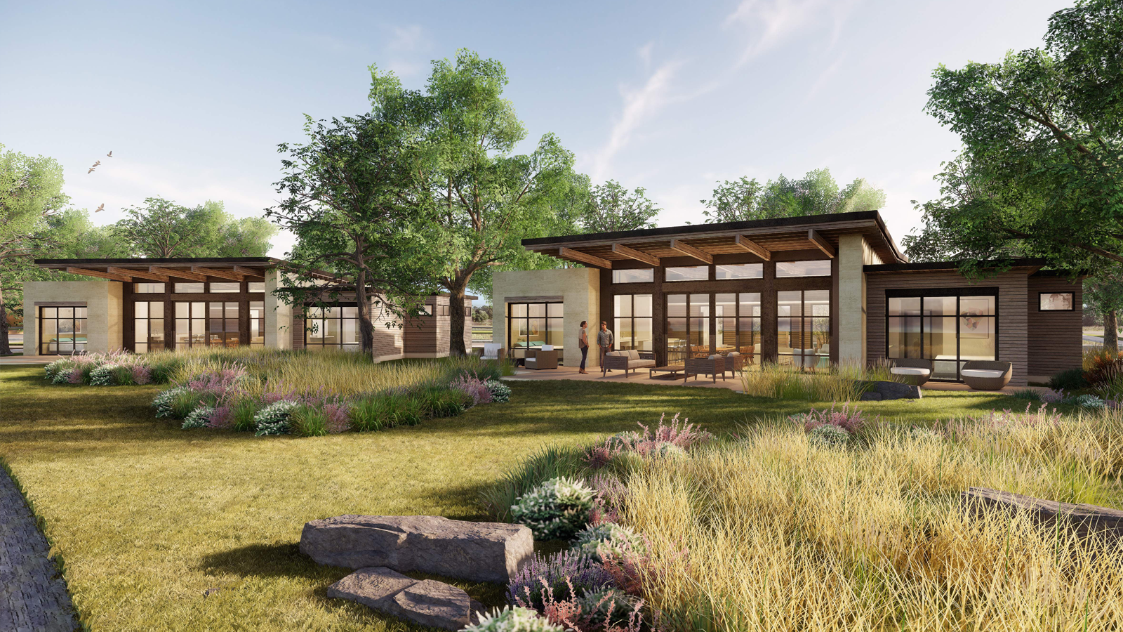 A rendering of the golf villas on property.