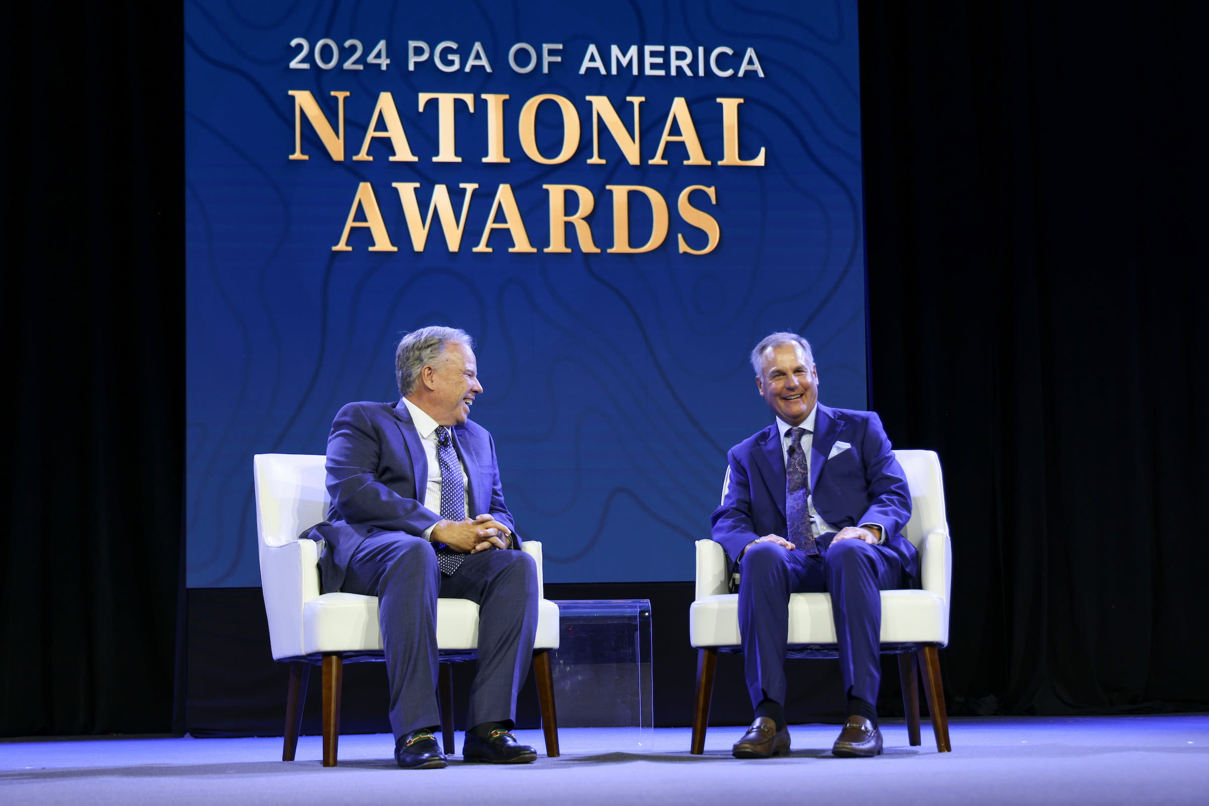 Tony Pancake (right) with Dave Marr III during National Awards night.