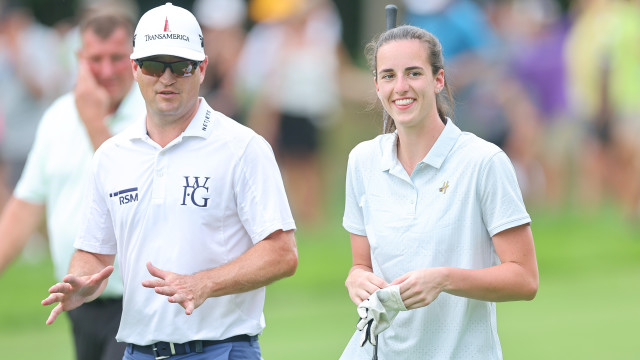 Caitlin Clark and U.S. Ryder Cup Captain Zach Johnson Tee It Up at John Deere Classic