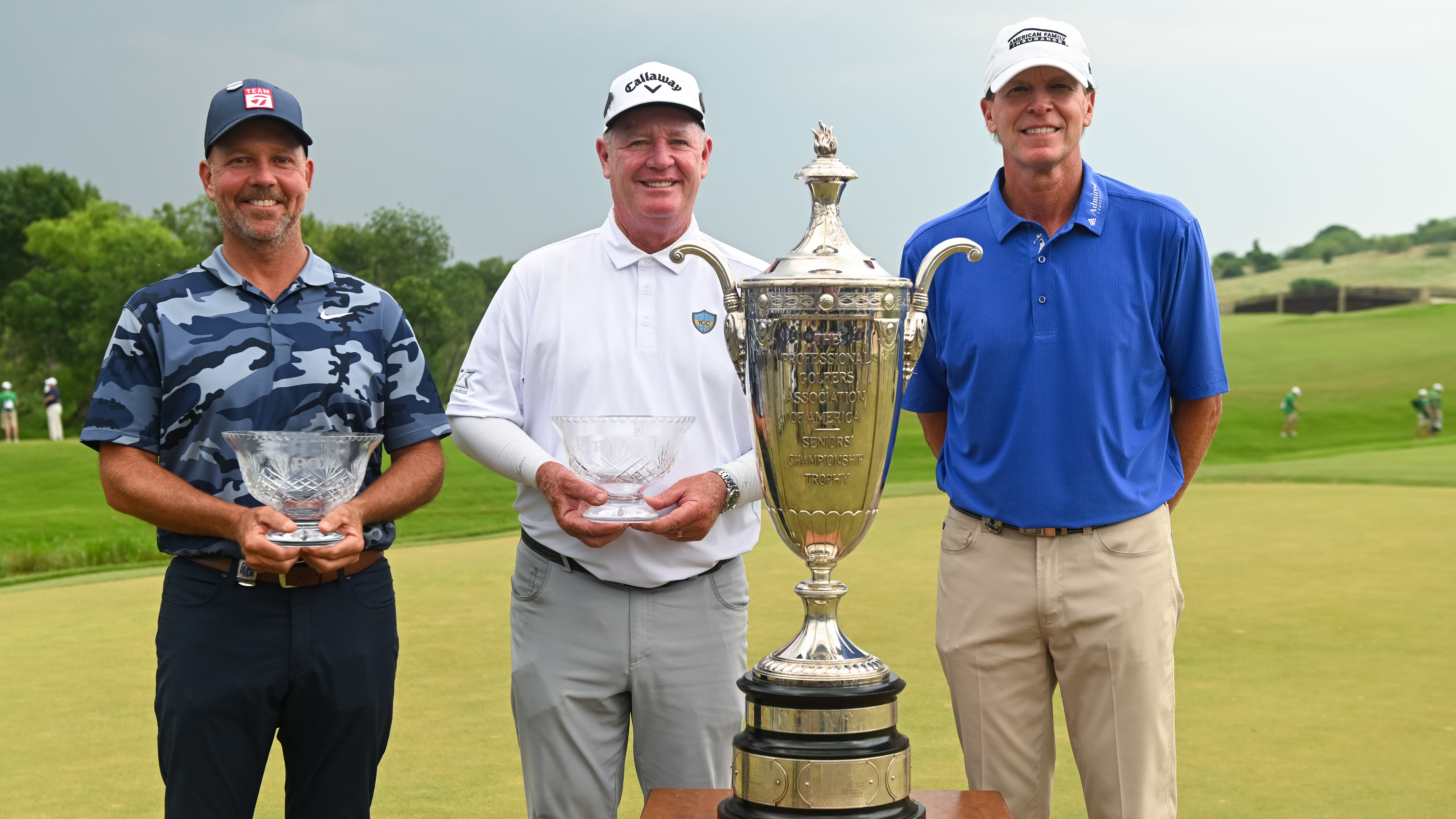 Low PGA Club Professionals Tim Weinhart, Mark Brown & KitchenAid Senior PGA Champion Steve Stricker. 
