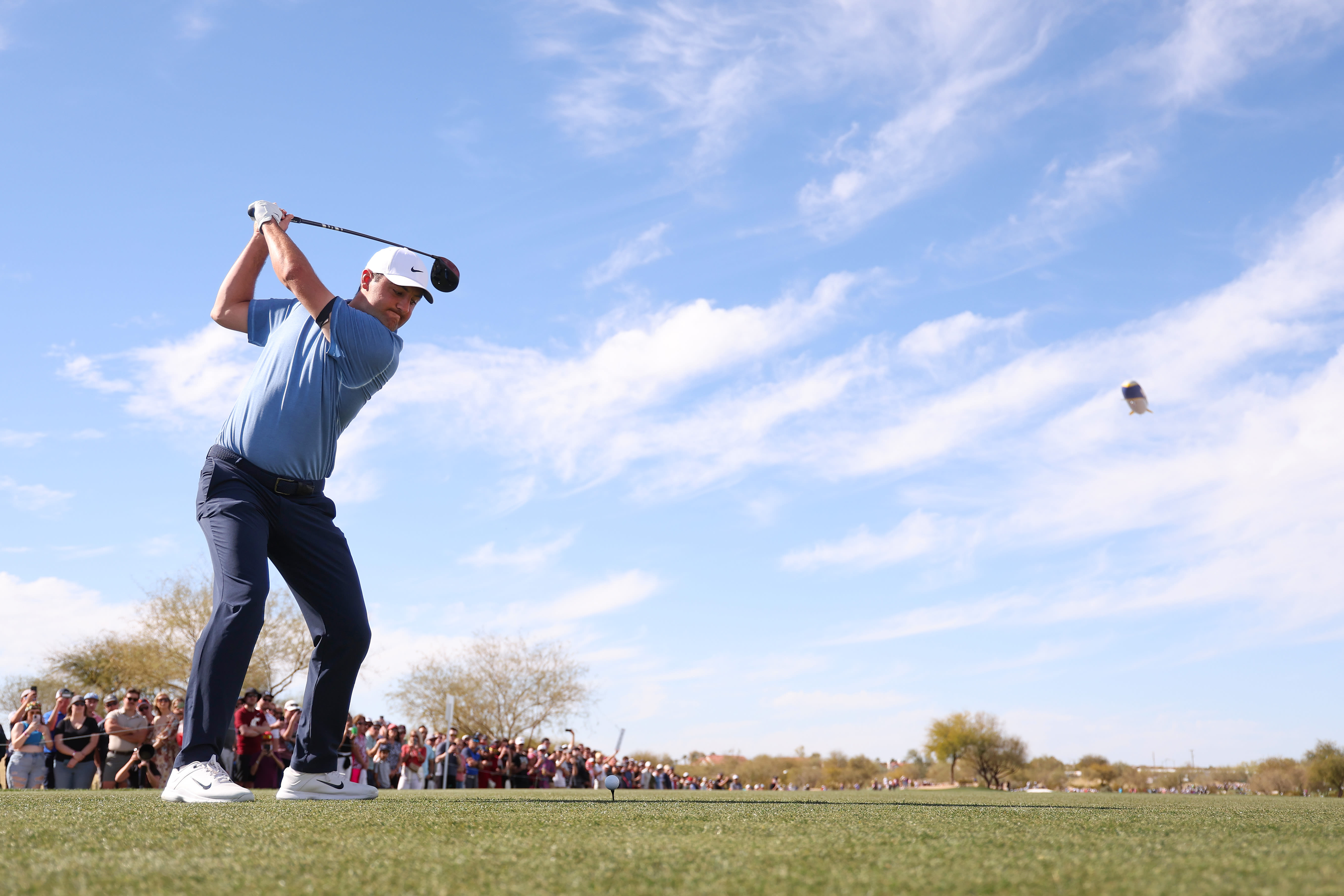 Scottie Scheffler during the final round of the 2023 WM Phoenix Open. (Getty Images)